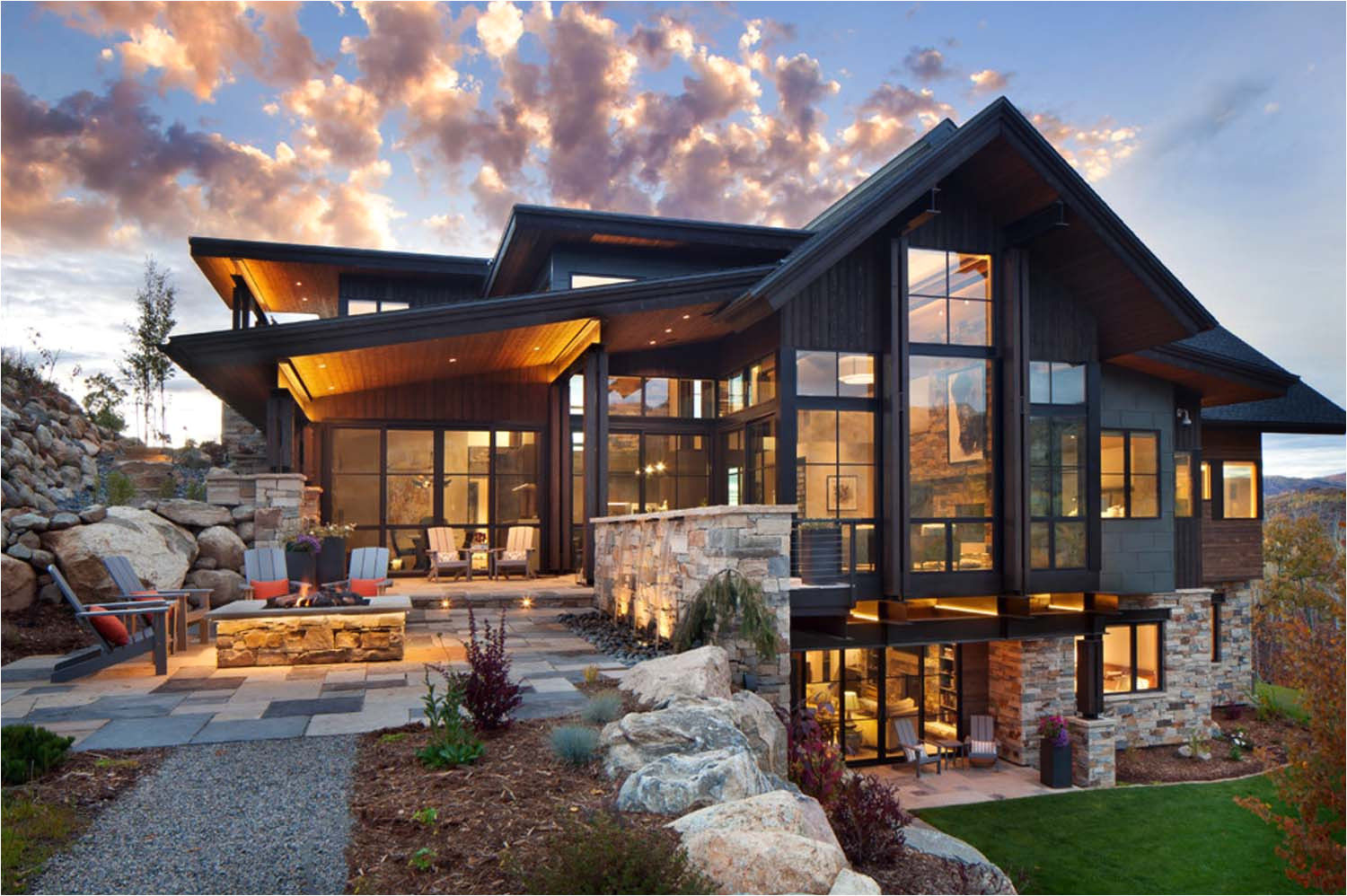 contemporary mountain home