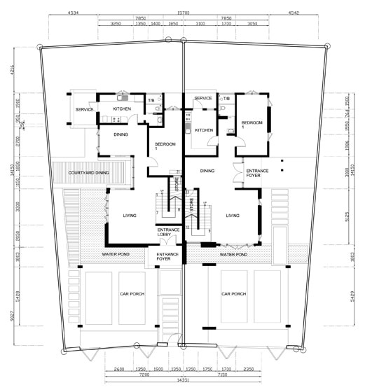 single storey semi detached house plans