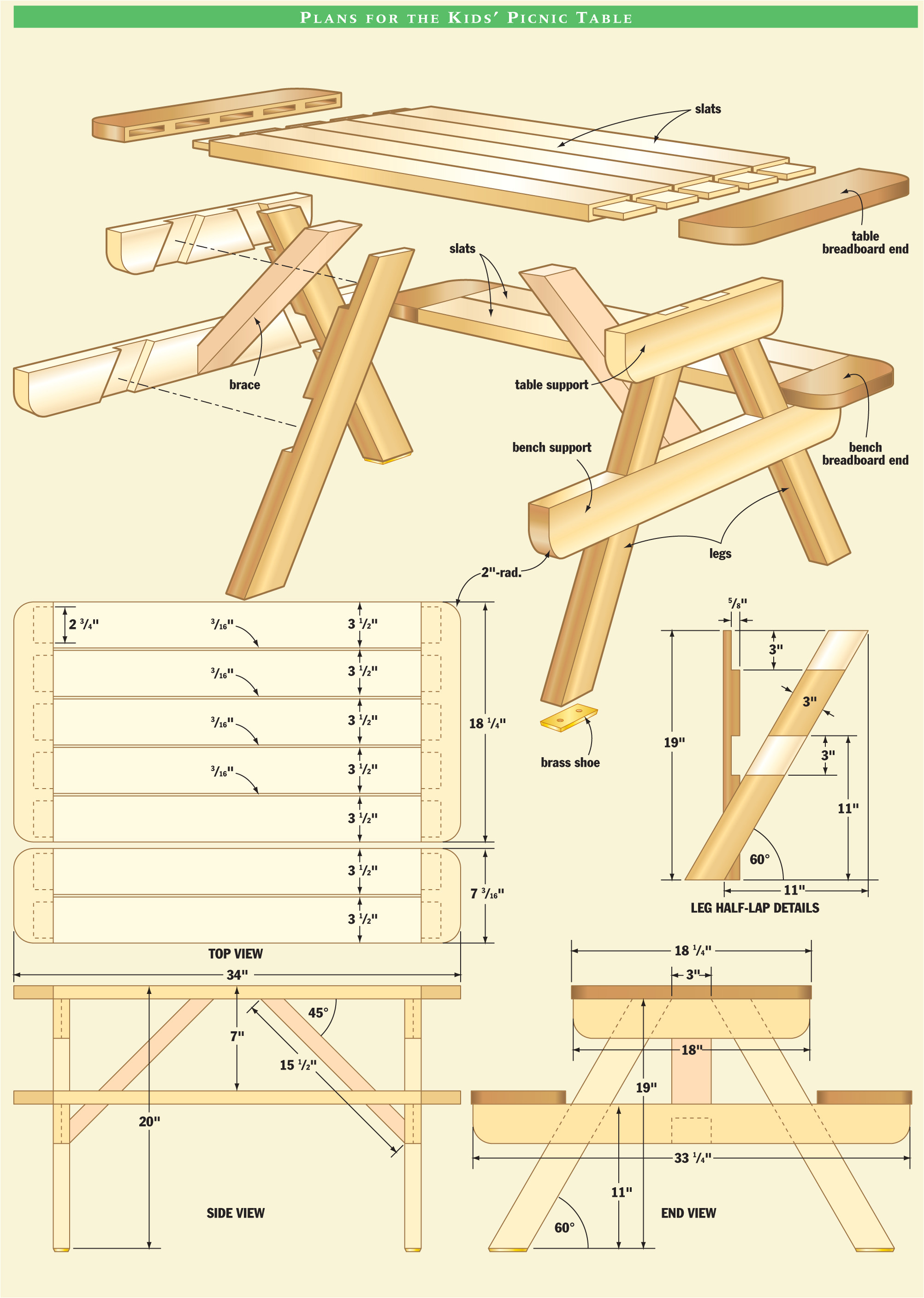 small picnic table plans