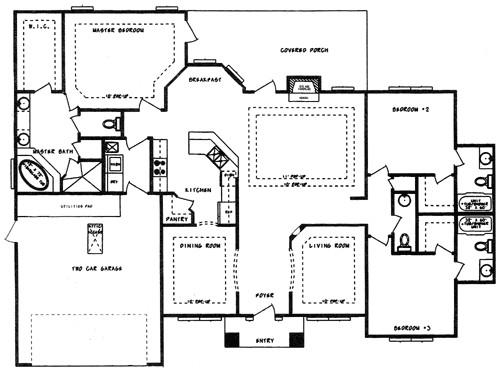 single family house floor plan