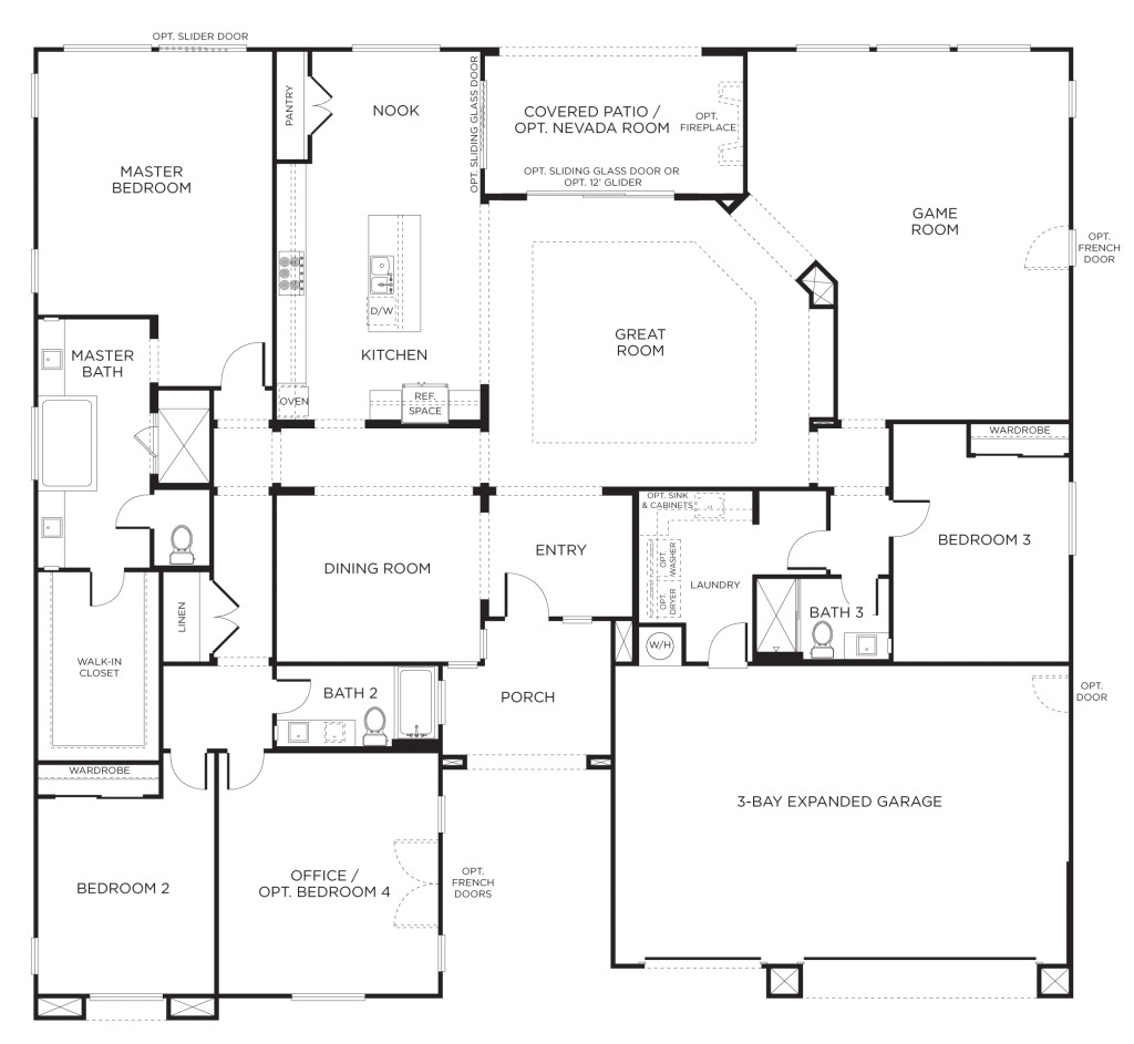 the best single story floor plans one story house plans pardee homes ideas