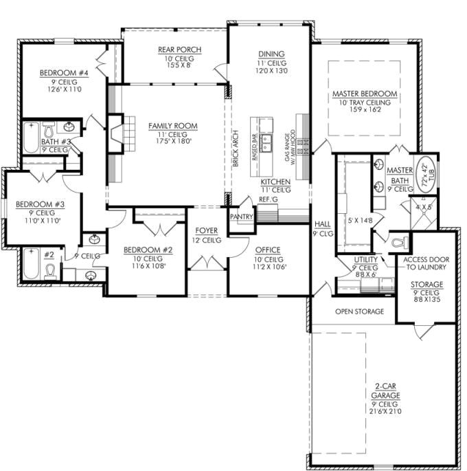 four bedroom house plans