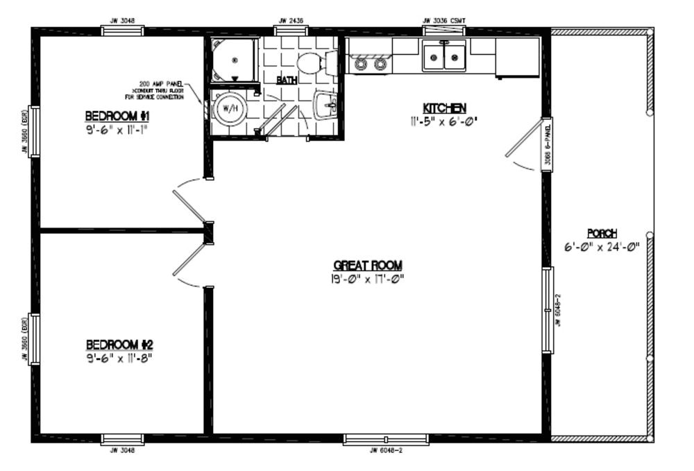 24 x 36 cabin plans with loft