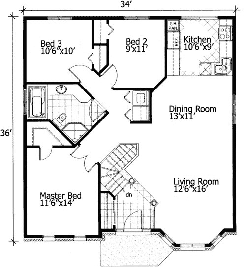barrier free small house plan 90209pd