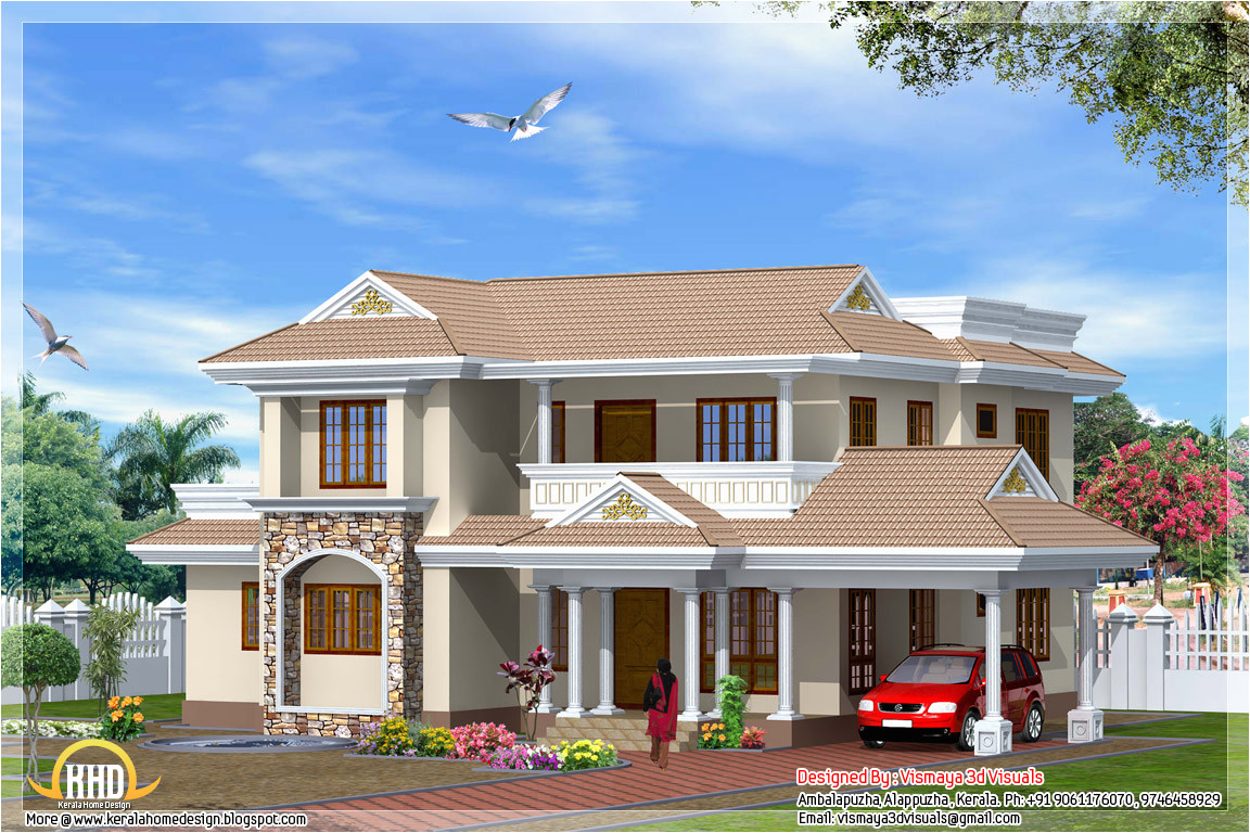 indian style 4 bedroom home design 2300