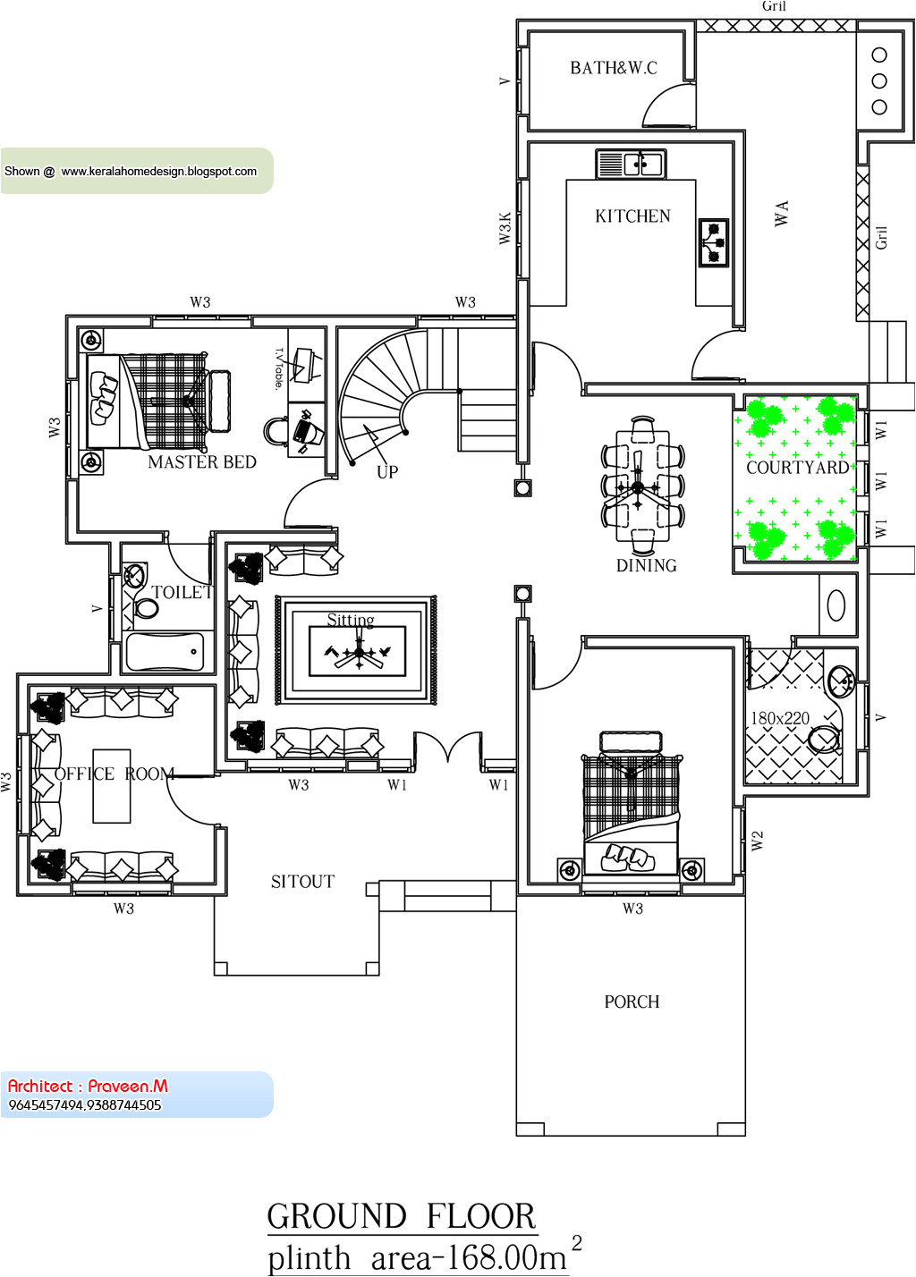Free Kerala Home Plans August 2010 Kerala Home Design and Floor Plans