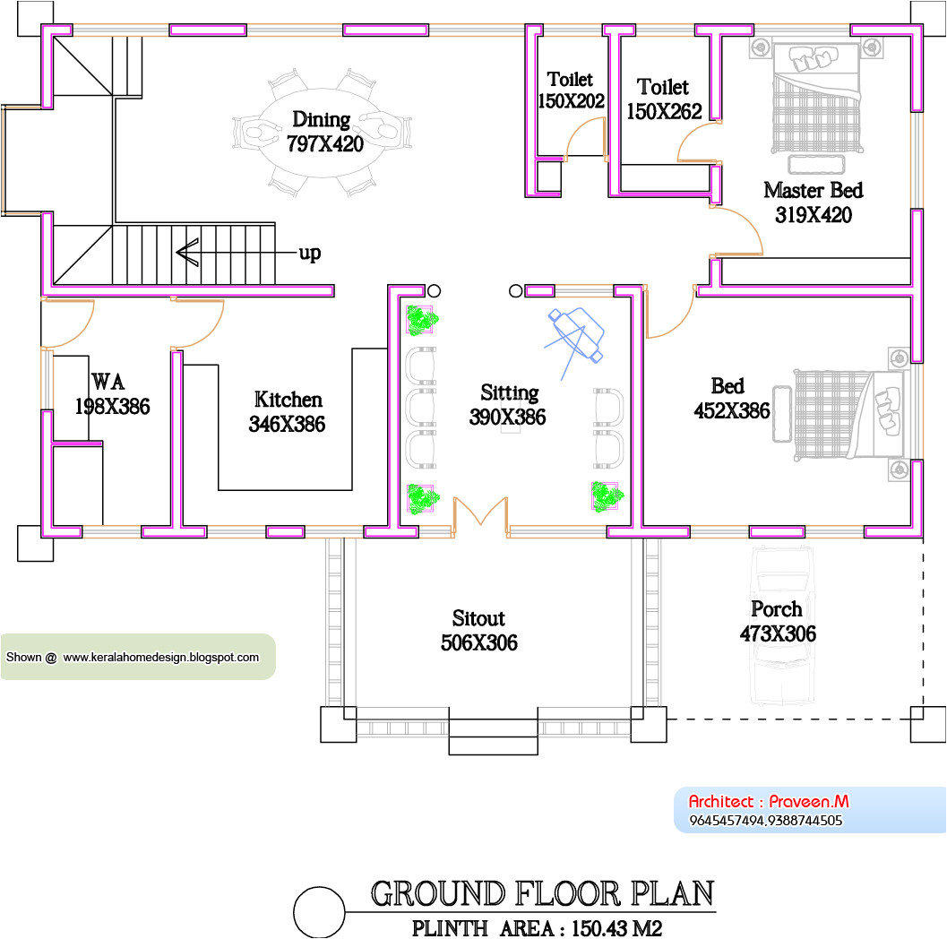 kerala home plan and elevation 2800 sq