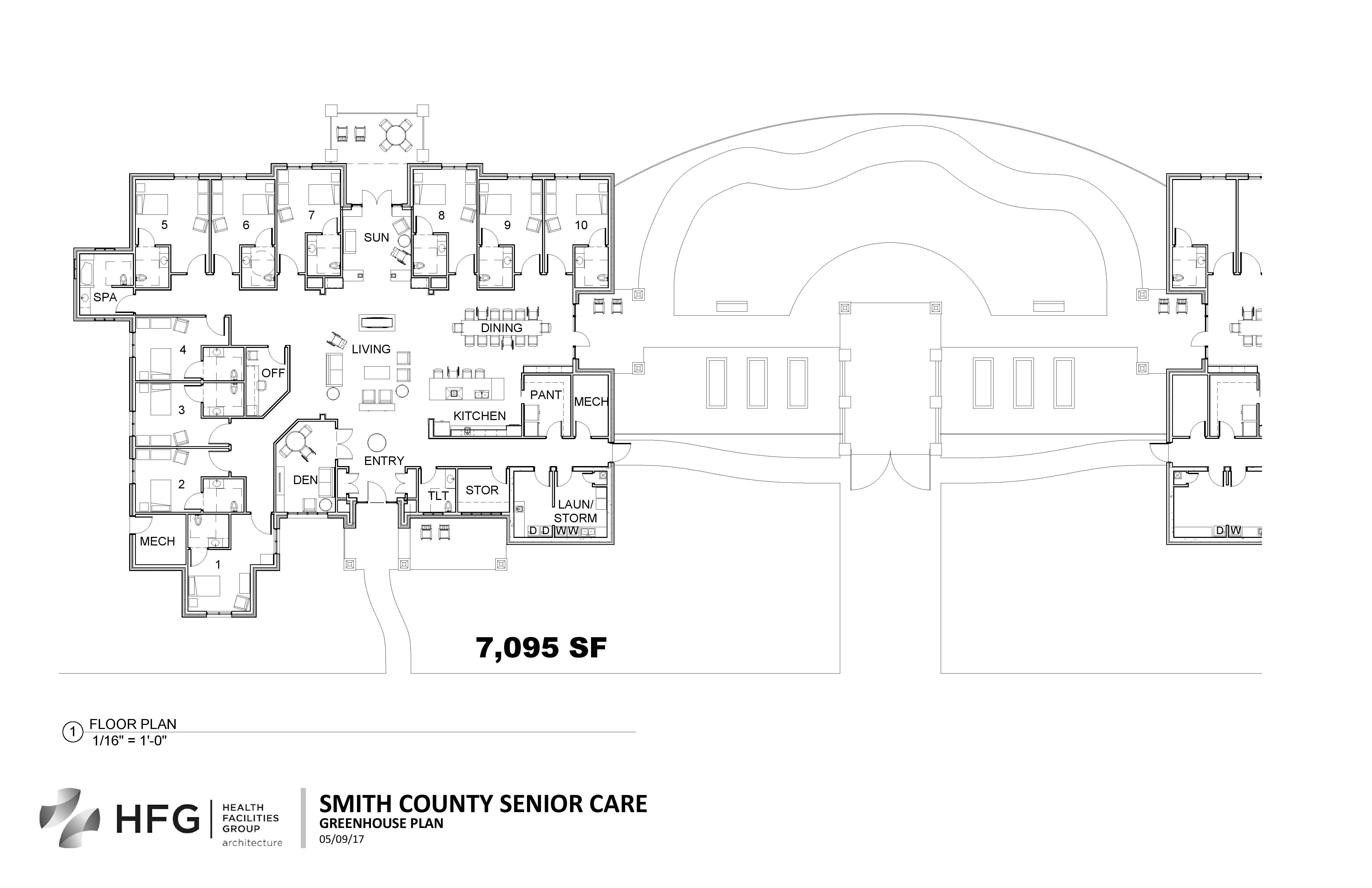 green house nursing home floor plan