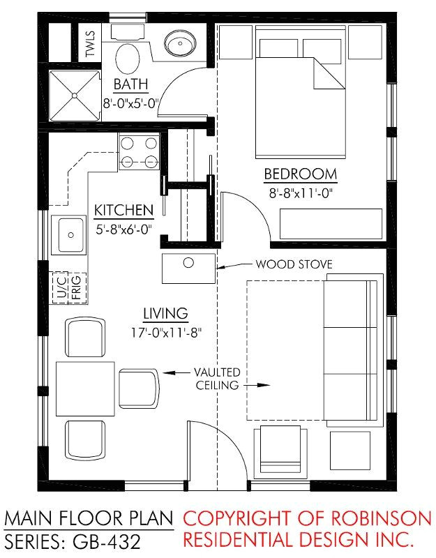 small cottage floor plan