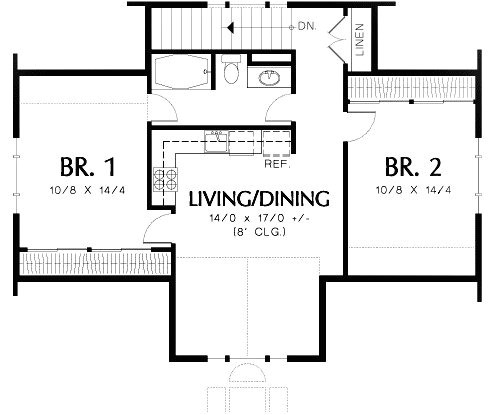 guest house floor plans 2 bedroom