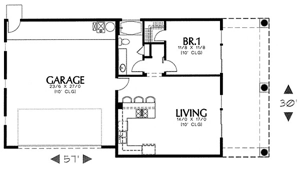 simple southwest guest house plan 16337md