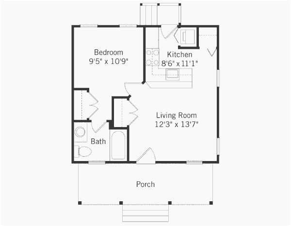 guest house floor plans 500 sq ft