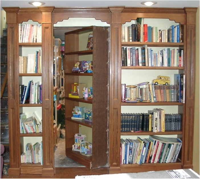 hidden bookcase door plans