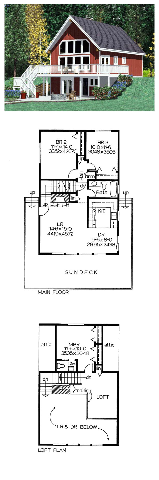 hillside house plan 90822 total living area 1263 sq ft 3 bedrooms 1 5 bathrooms hillsidehome houseplans