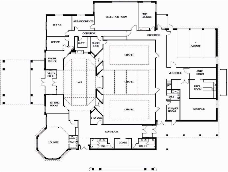 funeral home floor plans