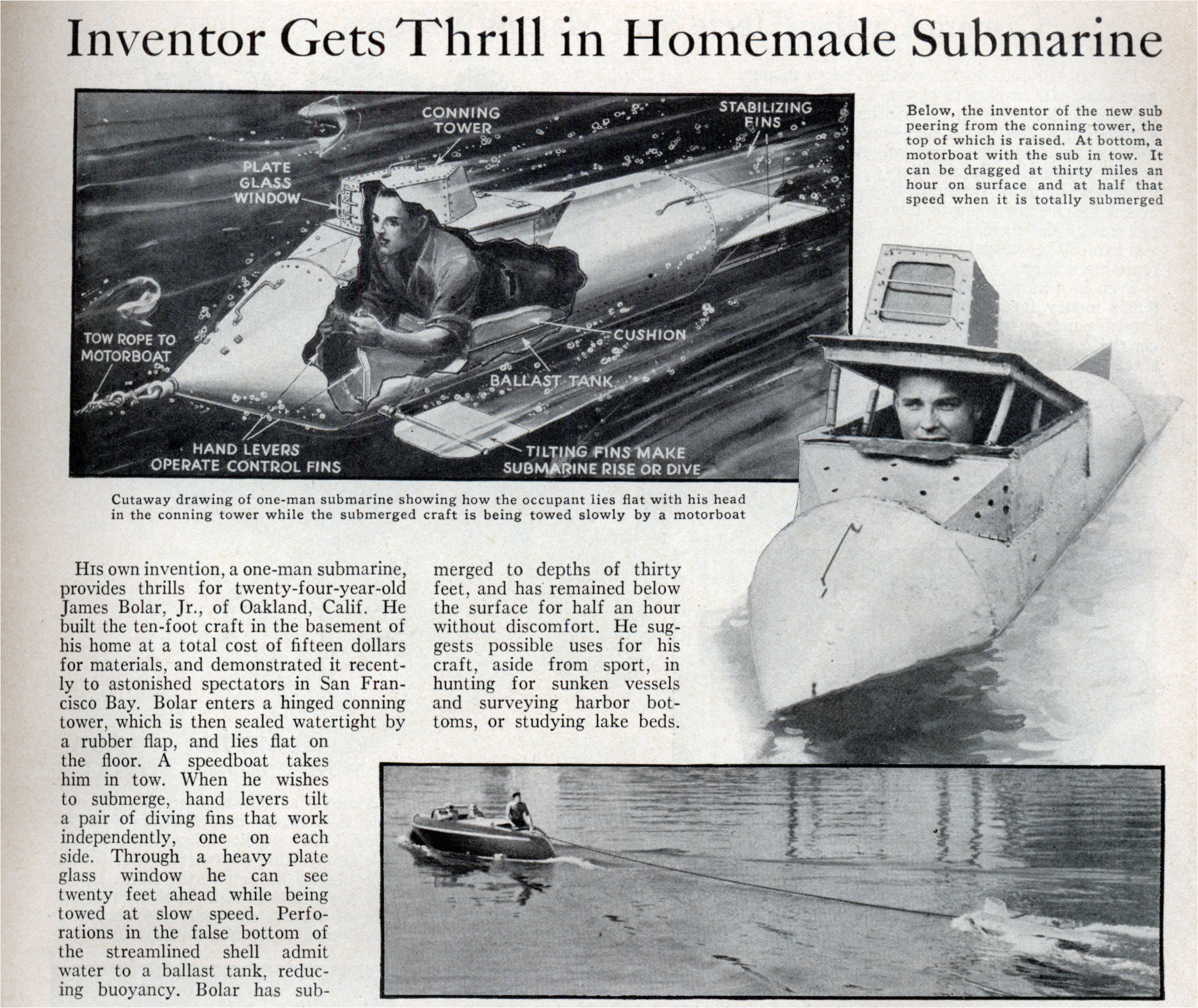 what ever became of home built submarines