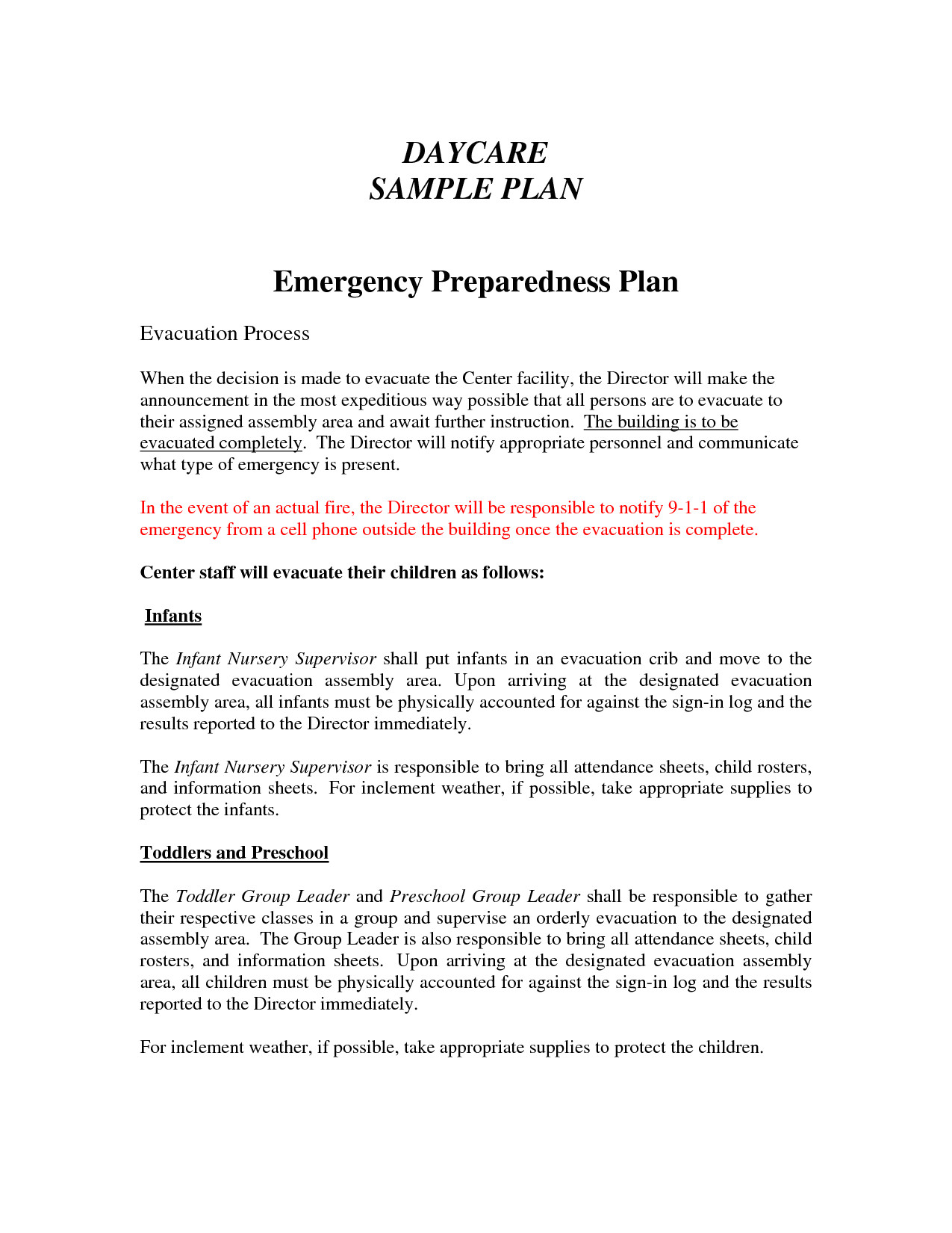 post emergency preparedness plan sample 295882
