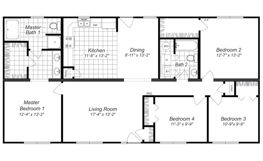 4 bedroom small house plans