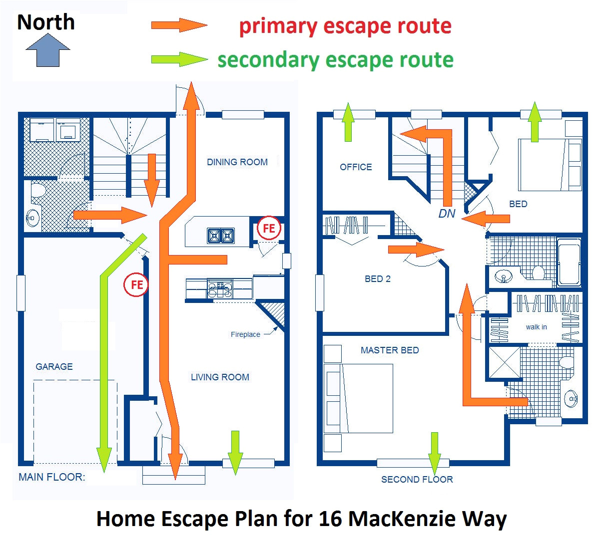 fire escape plan template