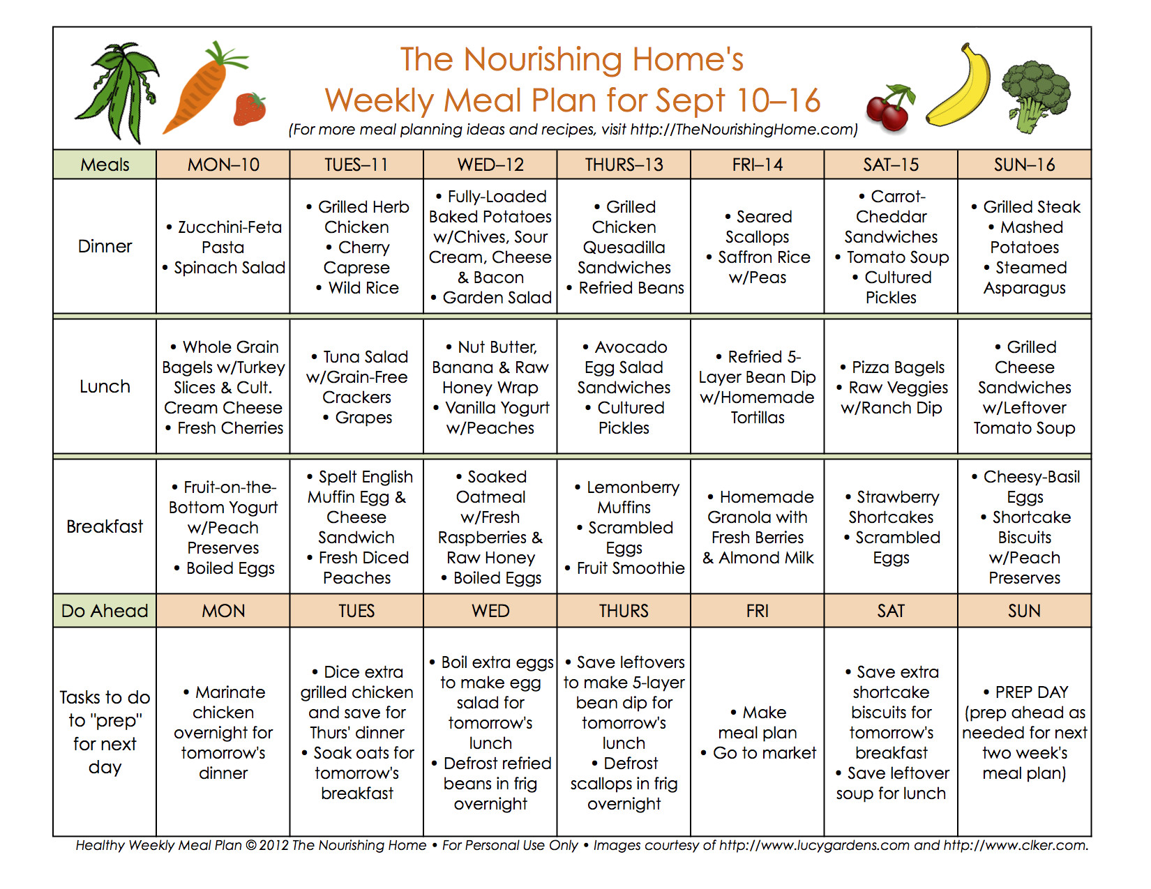 Home Meal Plans Meal Plan Monday September 3 16 the Nourishing Home