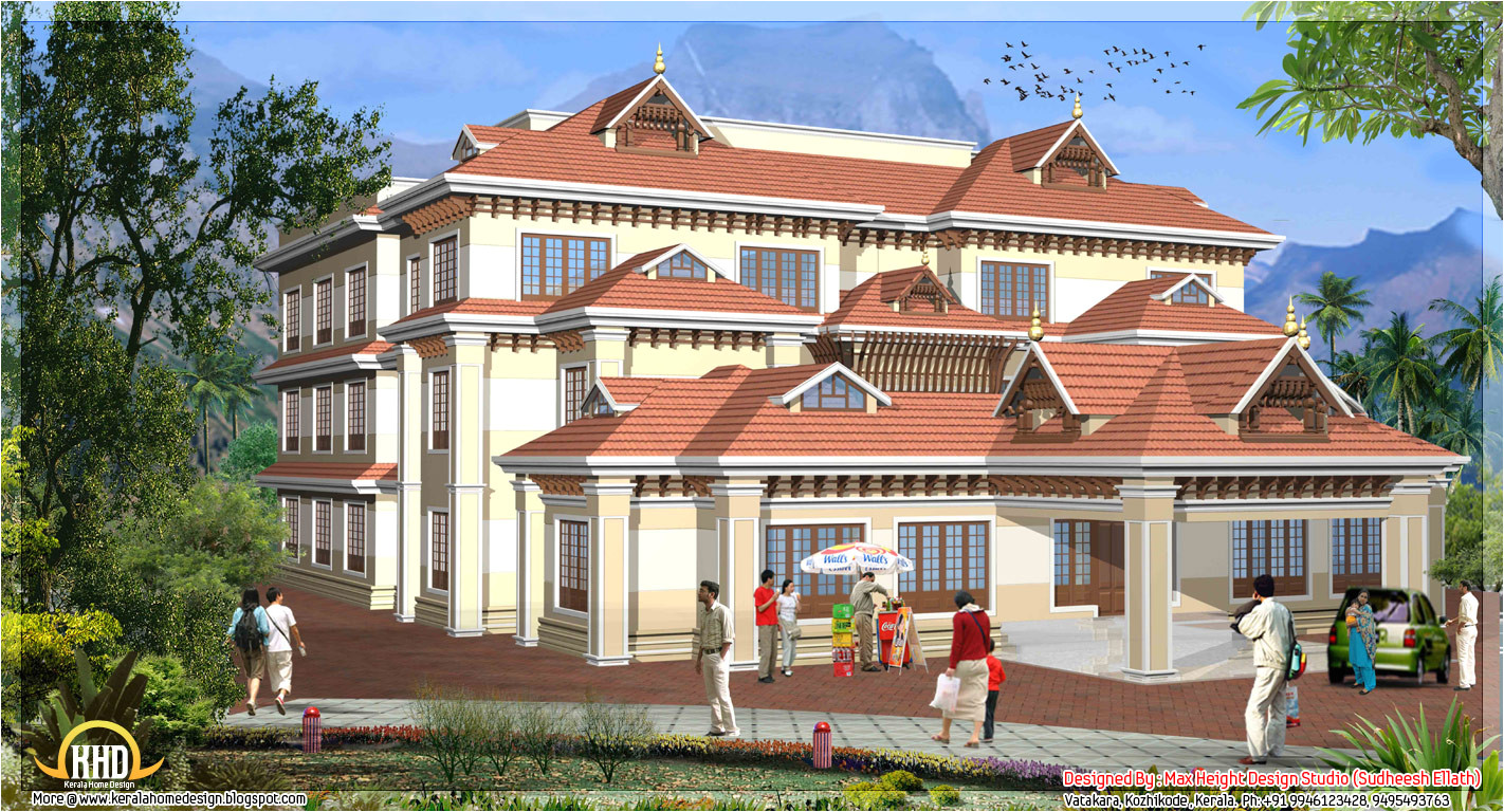 5 kerala style house 3d models