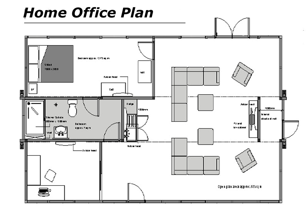 modern home office floor plans for a comfortable home office