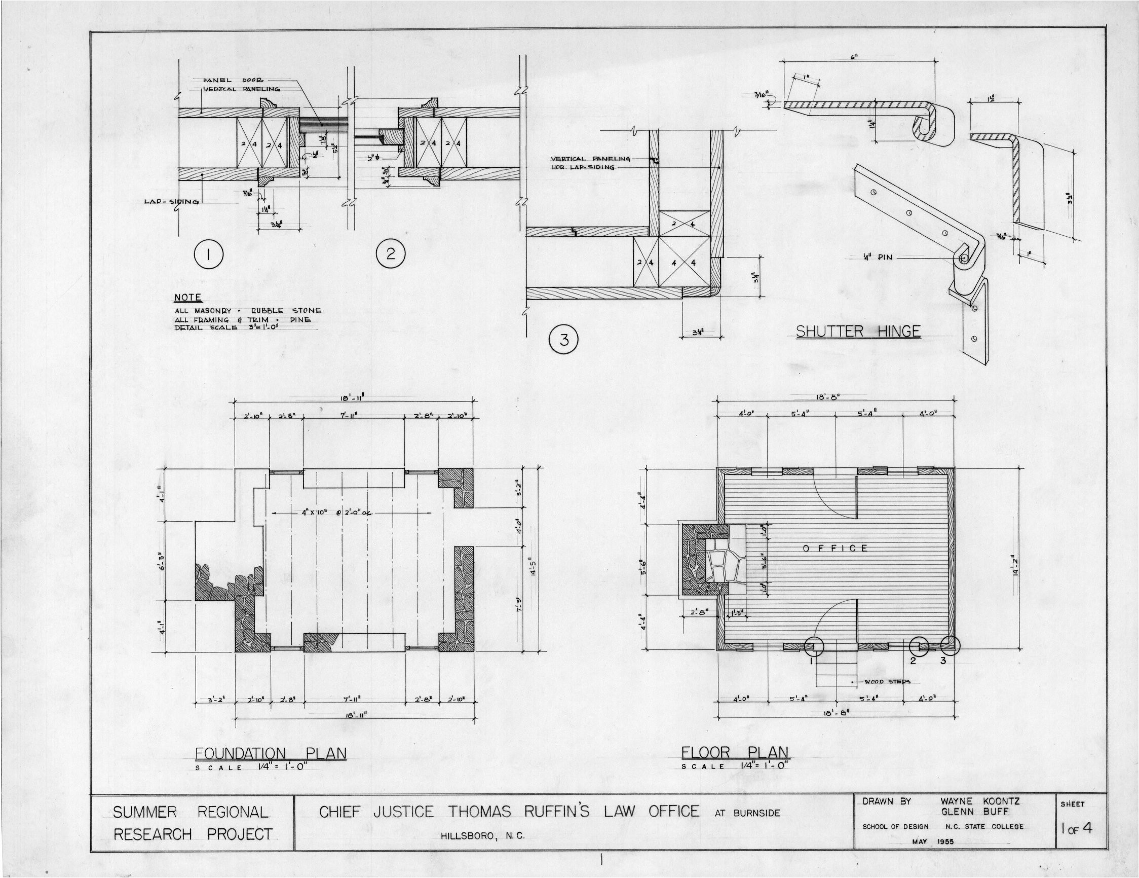 foundation plan floor details thomas ruffin law office