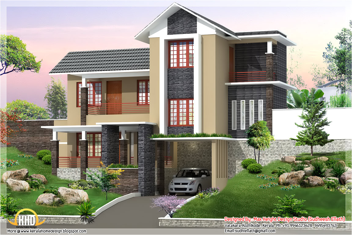 new trendy 4bhk kerala home design 2680
