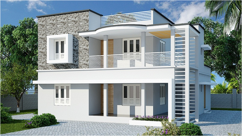 1565 sq ft double floor contemporary home designs