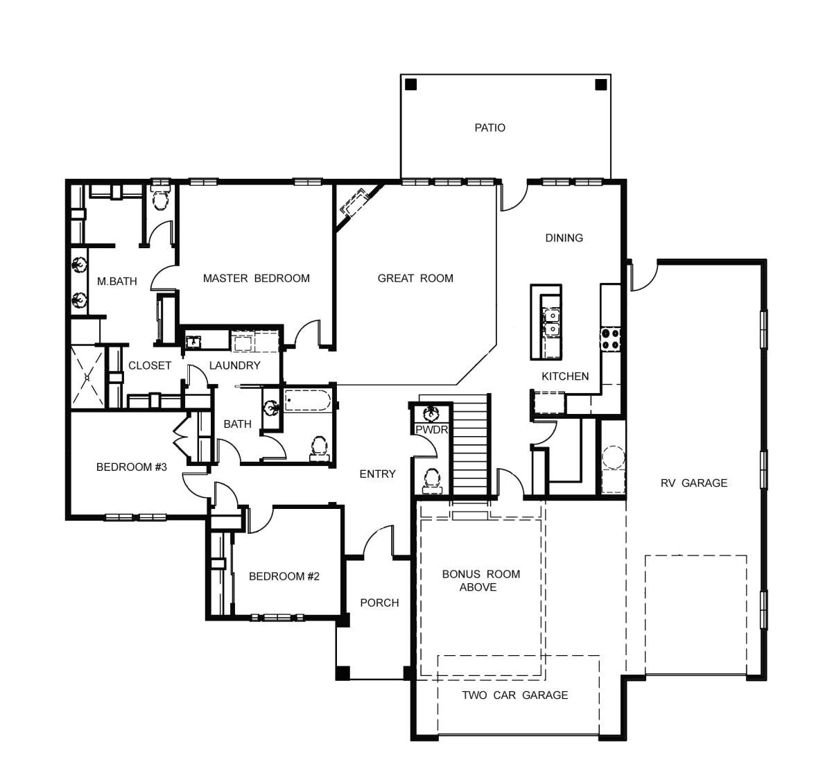 rv garage floor plans with apartments
