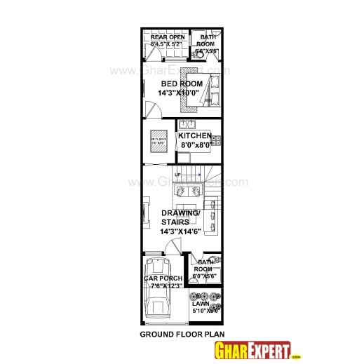 House Plan for 15 Feet by 60 Feet Plot Best House Plan for 16 Feet 54 Feet Plot Plot Size 96