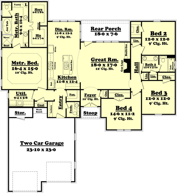 2175 square feet 4 bedroom 2 5 bathroom 2 garage country farmhouse 37803