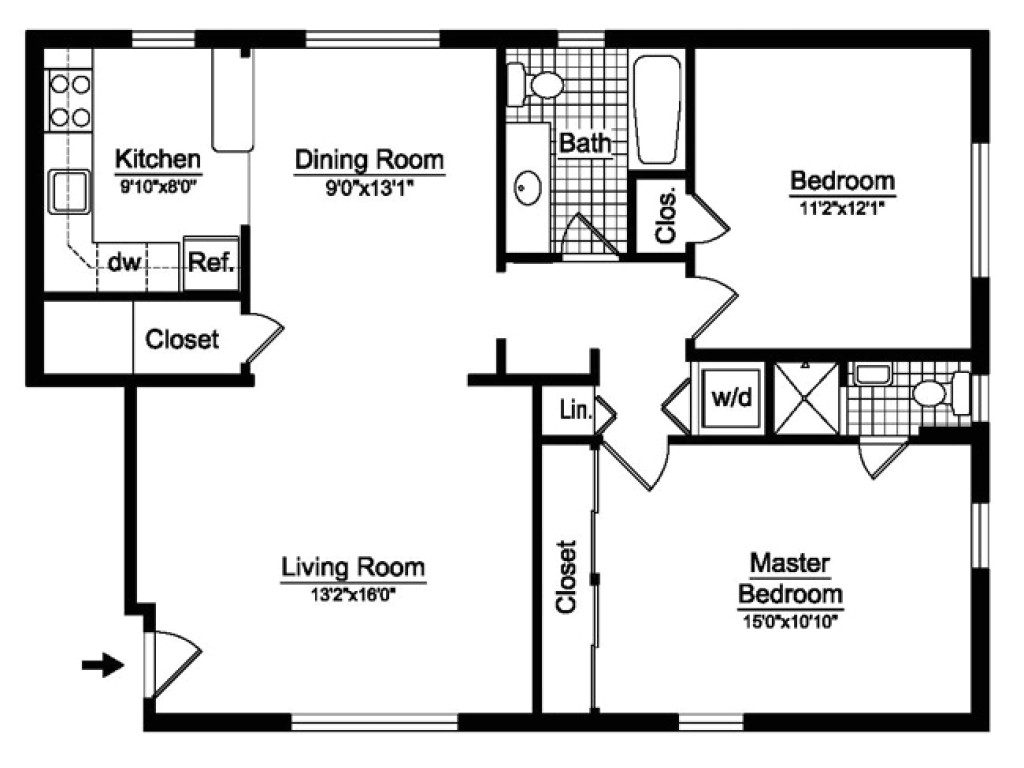 6aa8b24a8e9580c3 2 bedroom 2 bath open floor plans 2 bedroom 2 bath house plans under 1200 sq ft