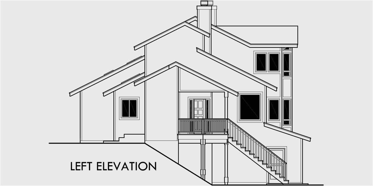 house plans for sloping lots in the rear