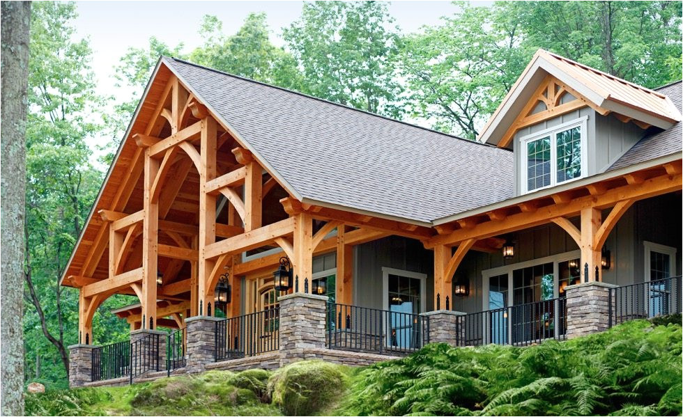 timber frame home construction is gorgeous
