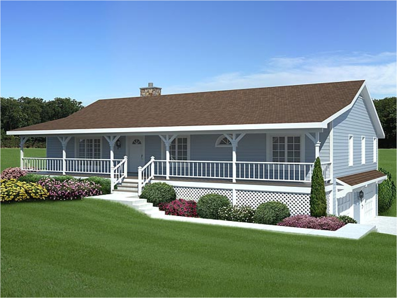 raised ranch front porch ideas
