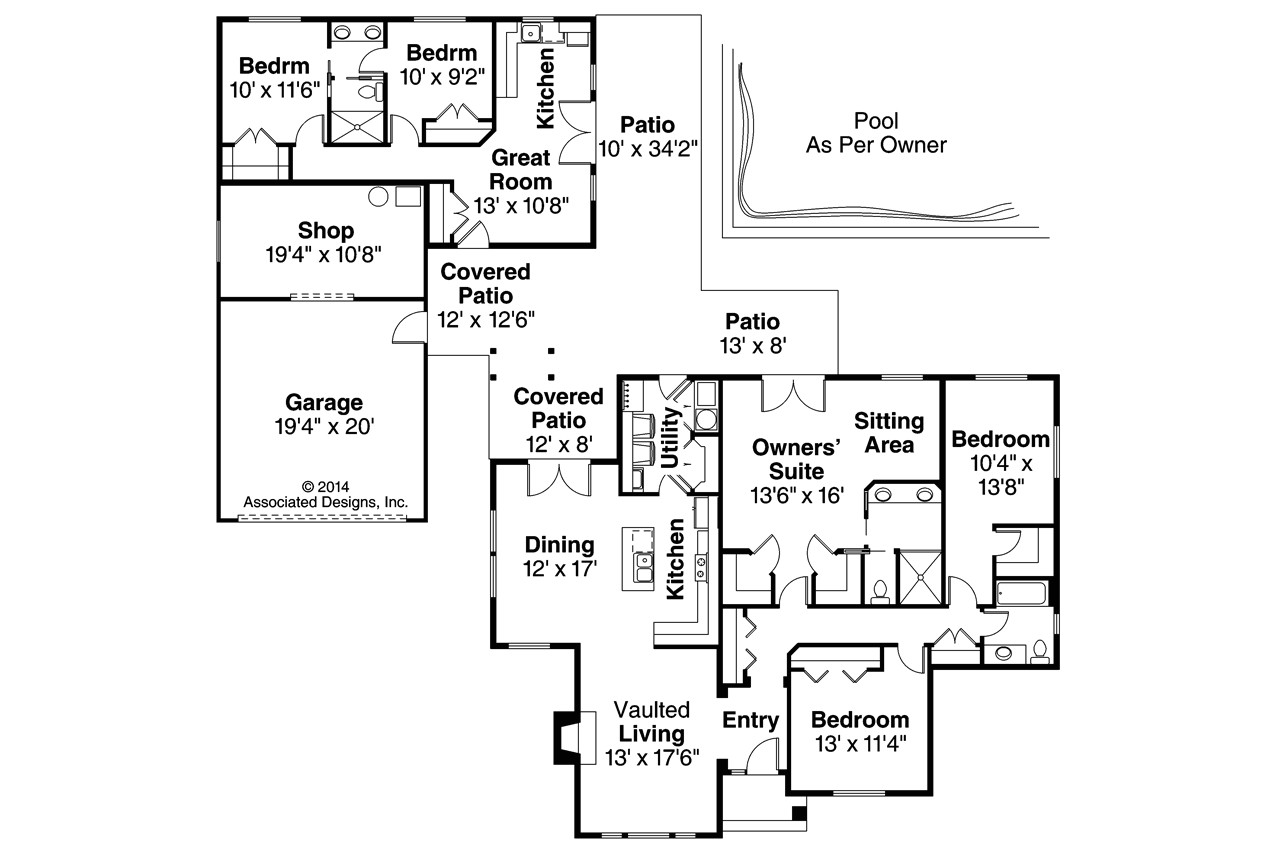 house plans with detached guest cottage