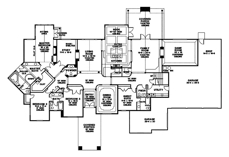 house plans with detached guest suite