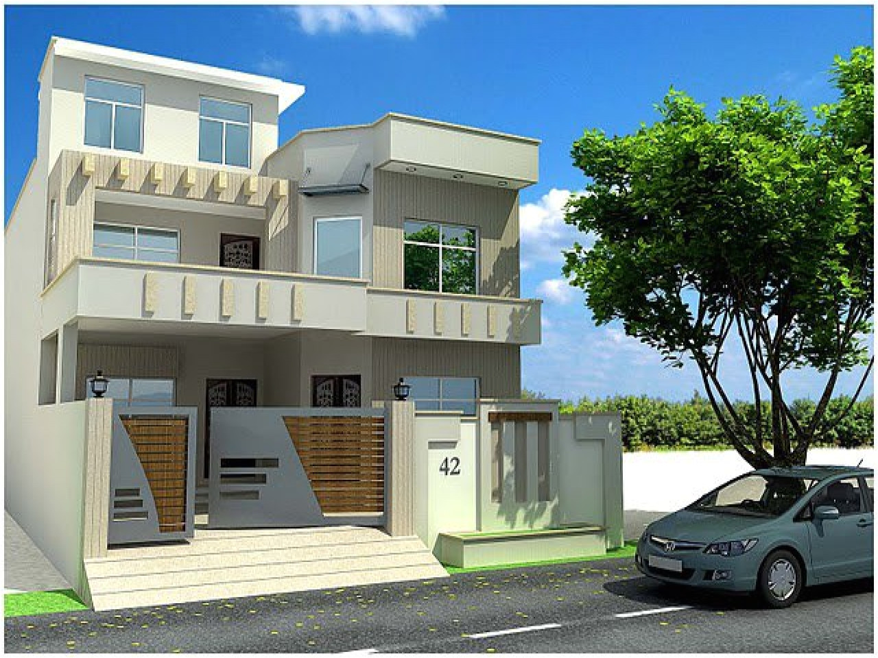 modern elevation of houses