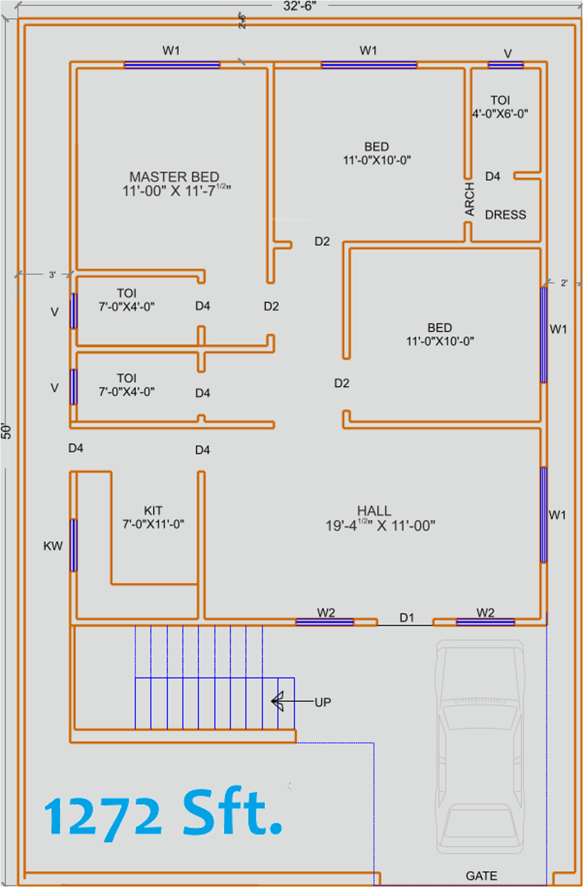 1350 sq ft house plan in india