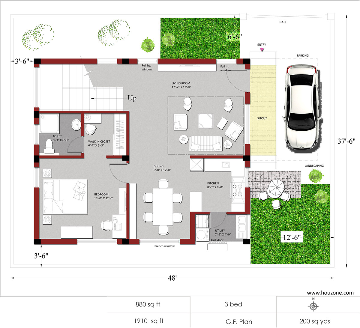 indian house plans for 1500 square feet