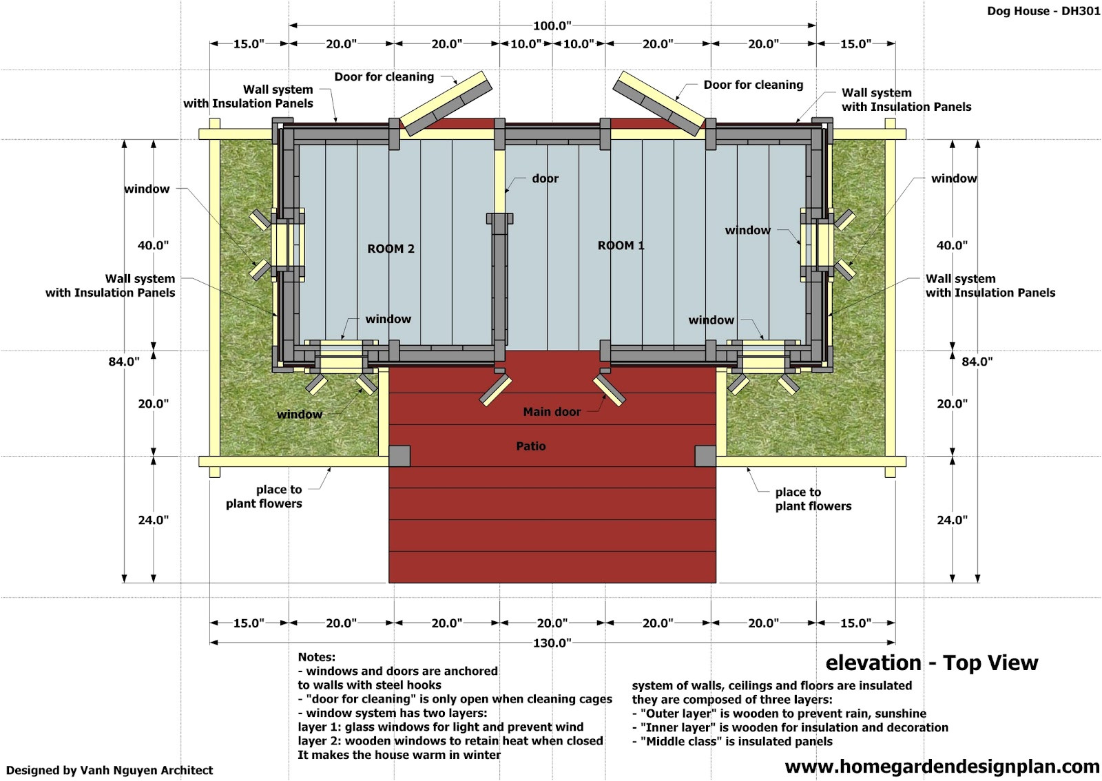 dh301 insulated dog house plans