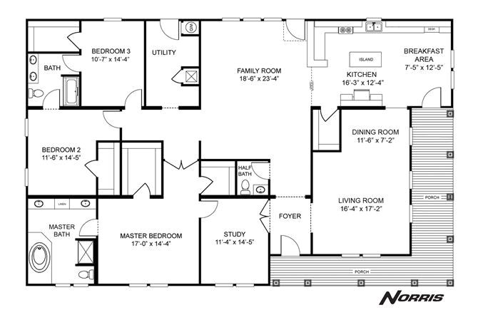 norris modular home floor plans