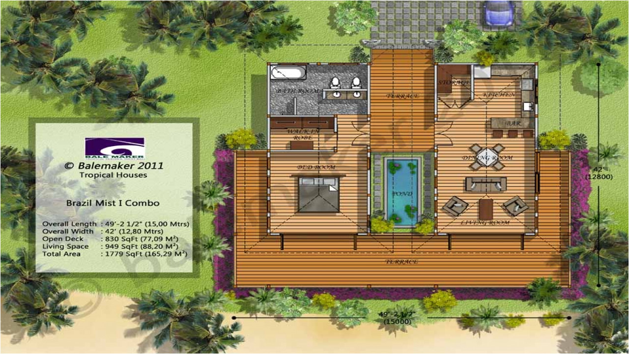 a4a1d94498cb7dac tropical island house plans tropical small house plans