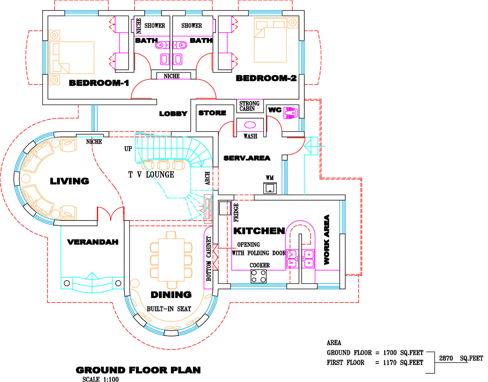 kerala villa plan and elevation