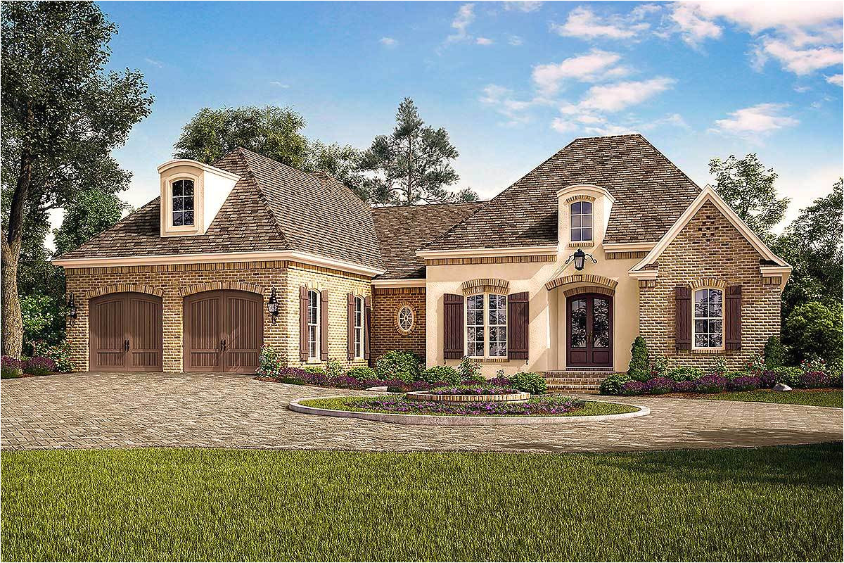 exclusive acadian french country house plan with vaulted rear porch 51767hz