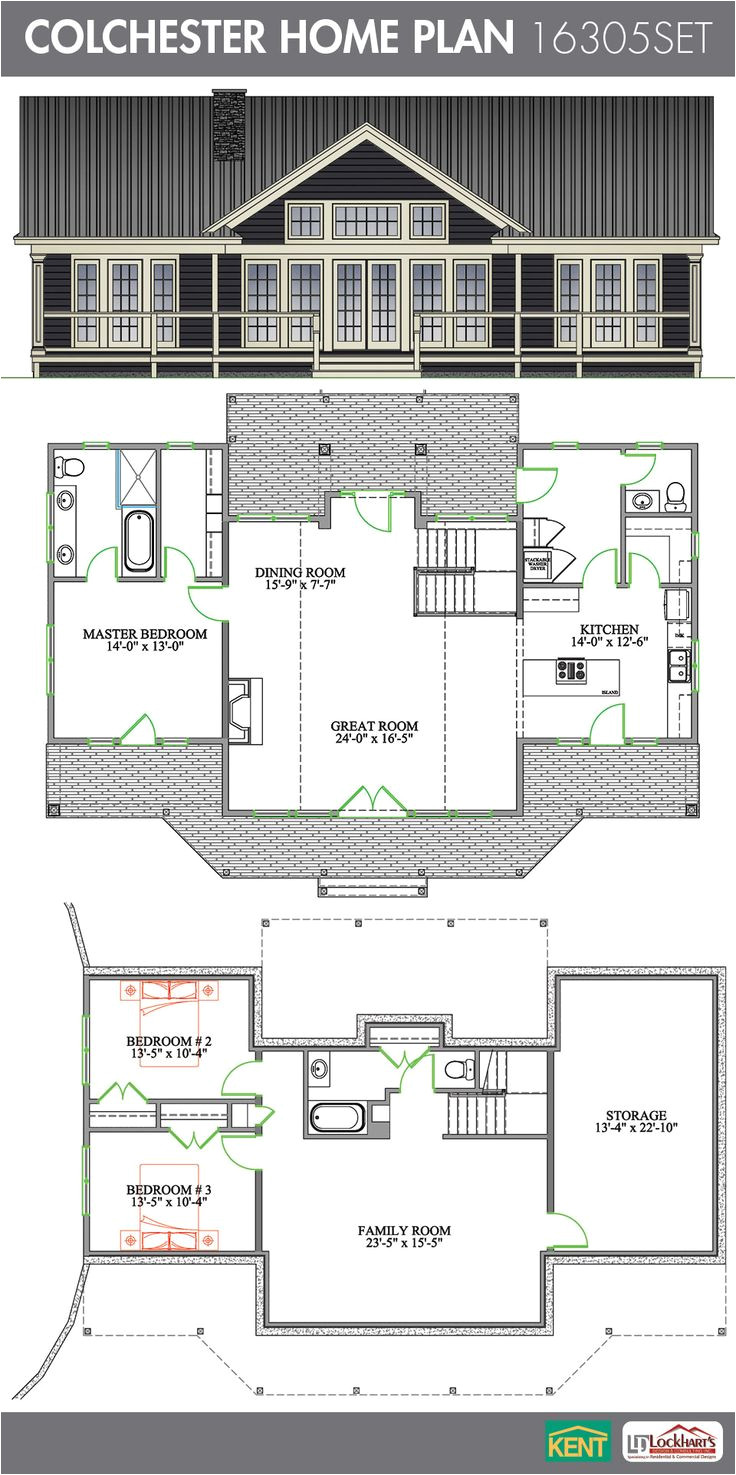 house plan with large great room
