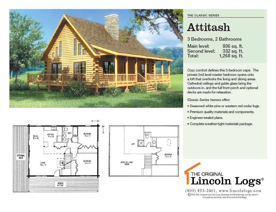 lincoln log homes floor plans