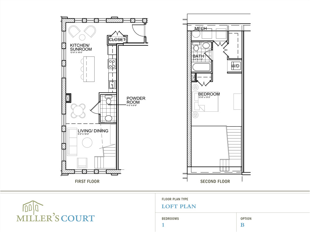 one bedroom with loft plans