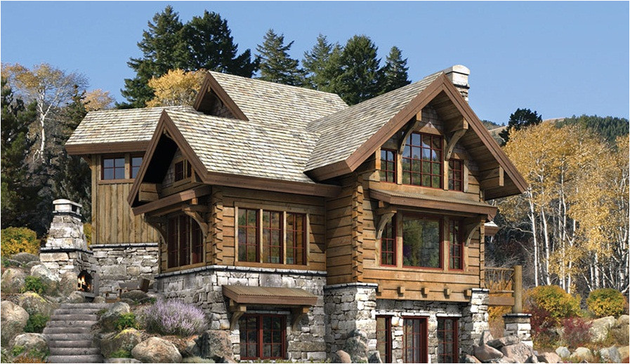 stone and log house plans